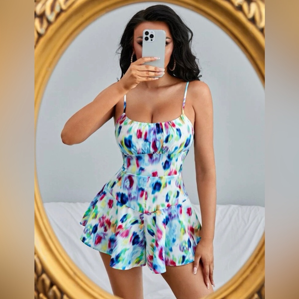 NWT - SHEIN - Tie Dye Romper - XS